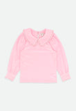 Della Frill Collared Top Fairy Pink