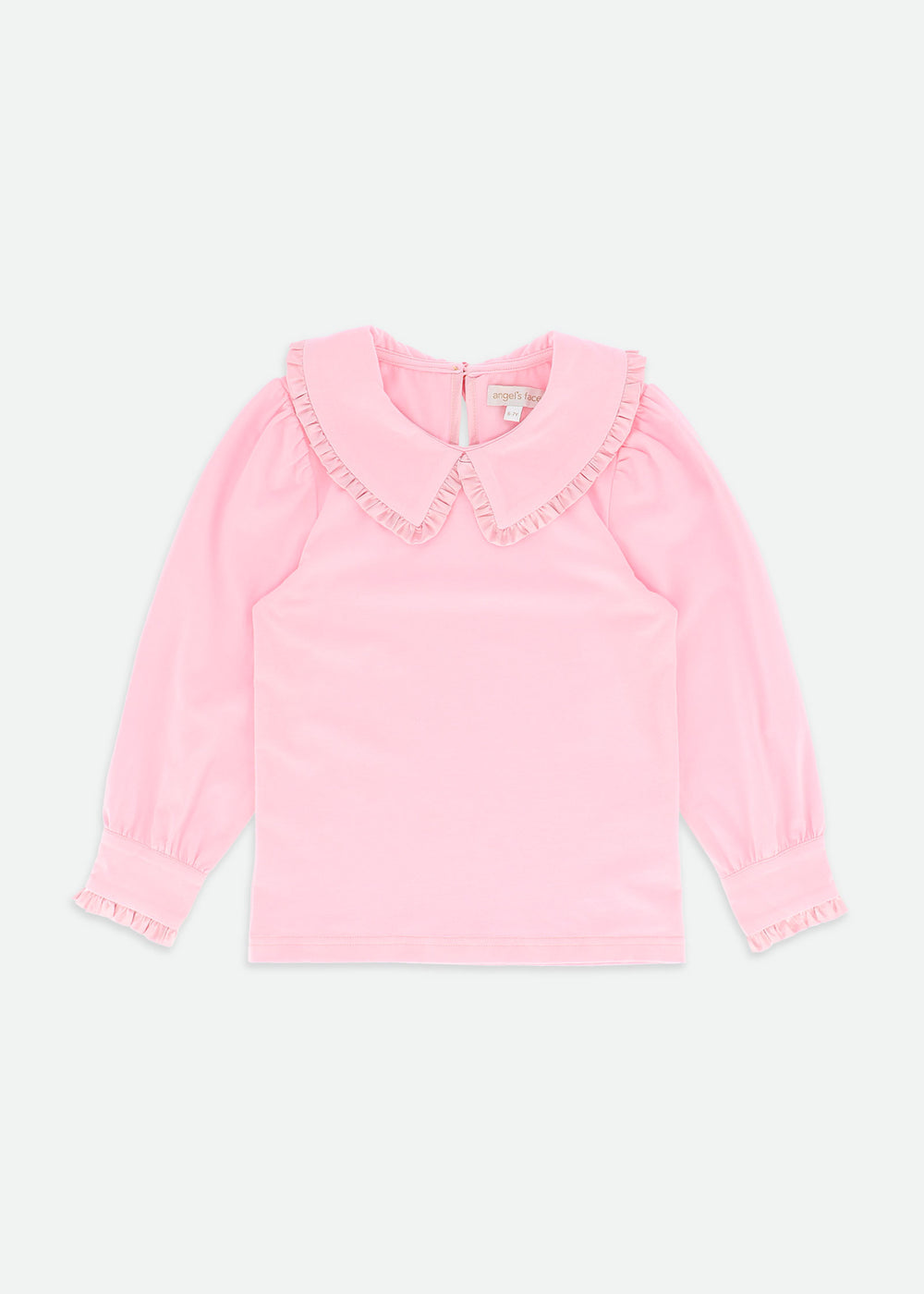 Della Frill Collared Top Fairy Pink