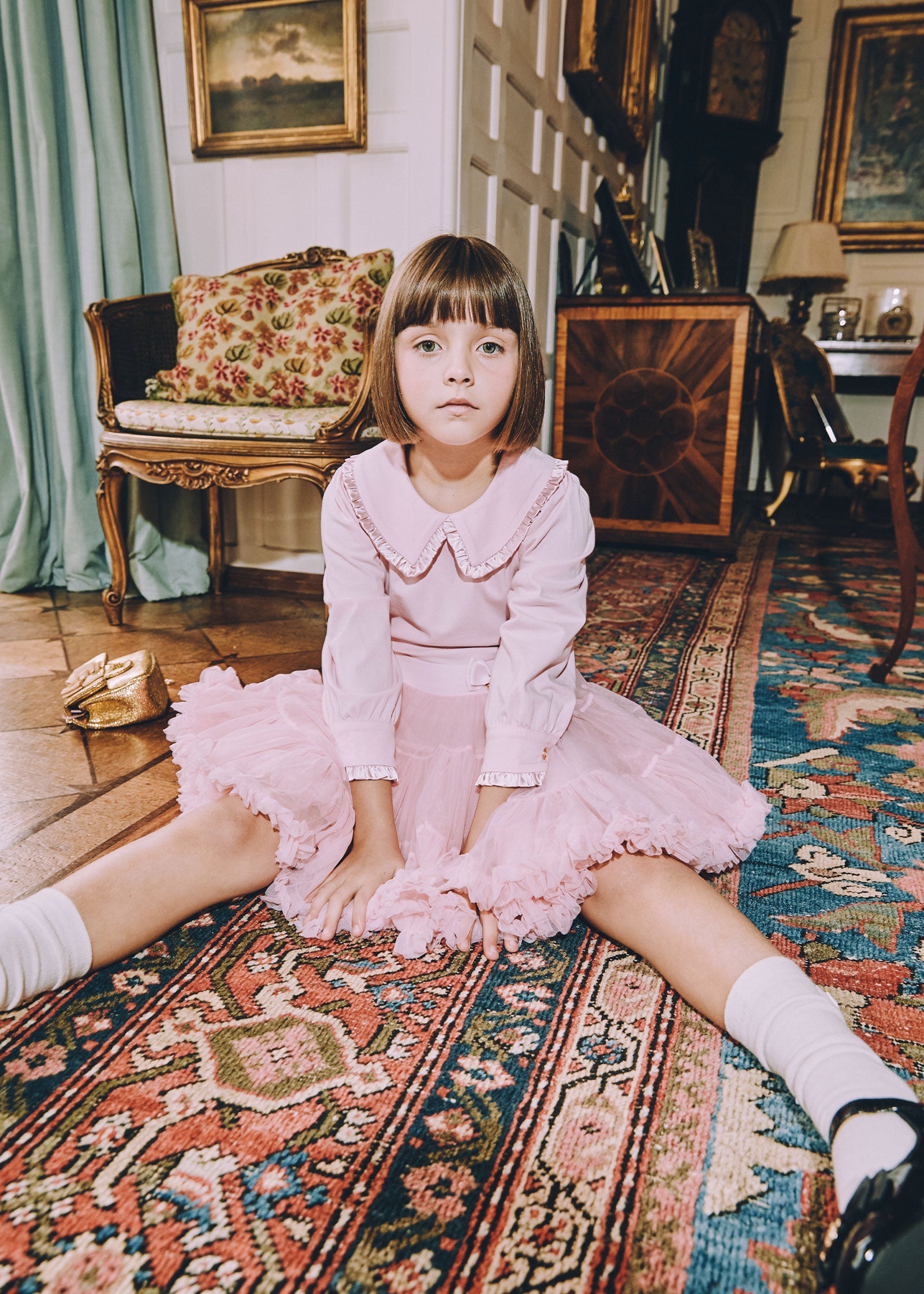 Della Frill Collared Top Fairy Pink – Angel's Face
