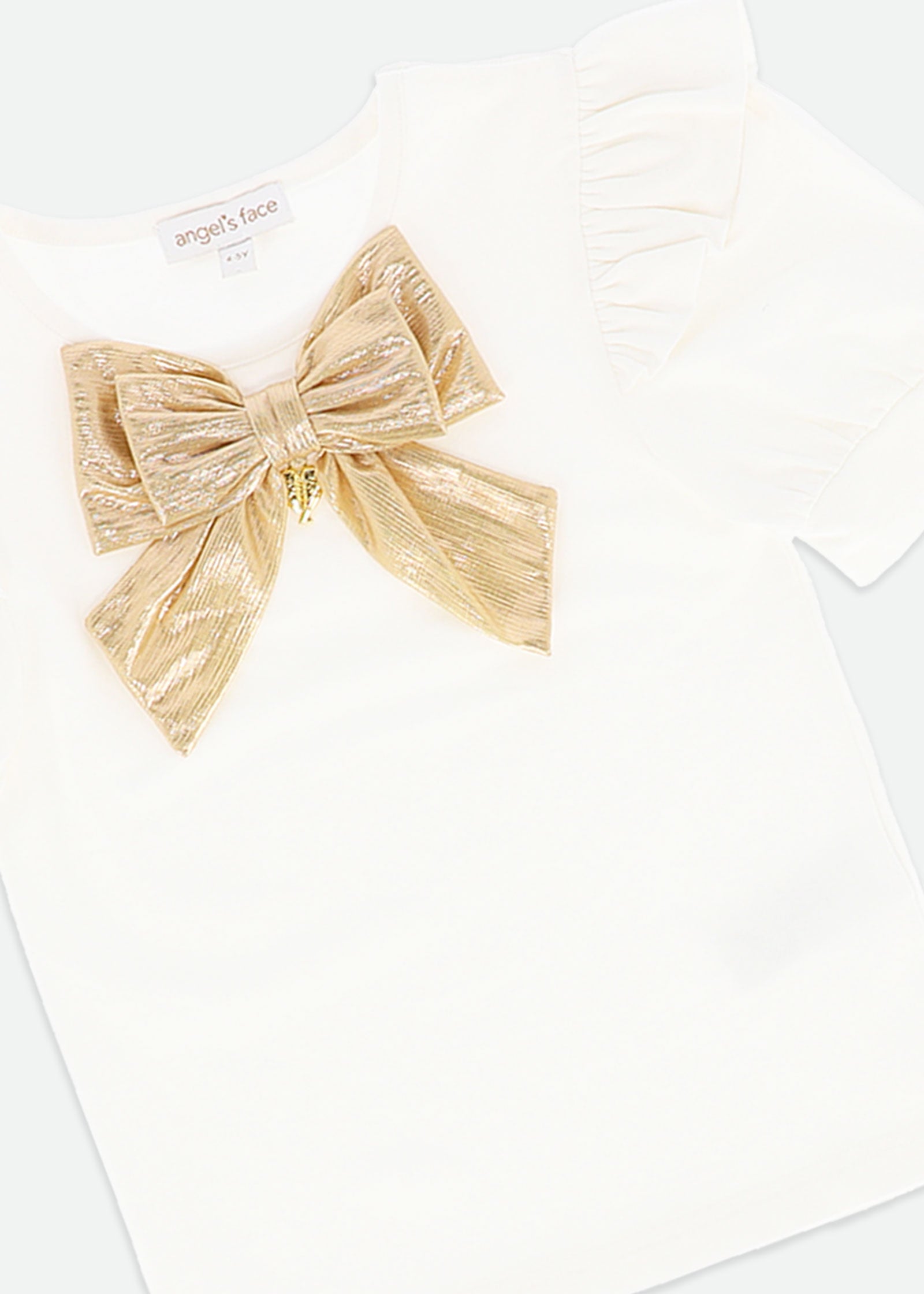 Delora Metallic Top Snowdrop