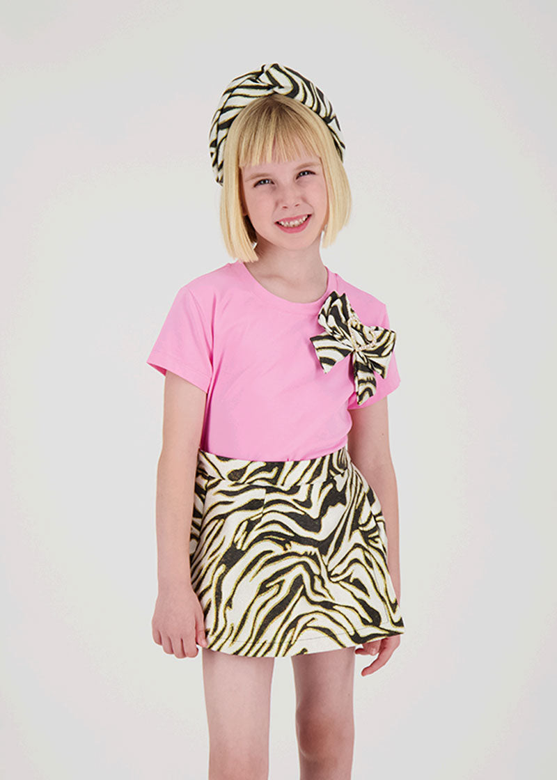 Delta Zebra Skort White/Black