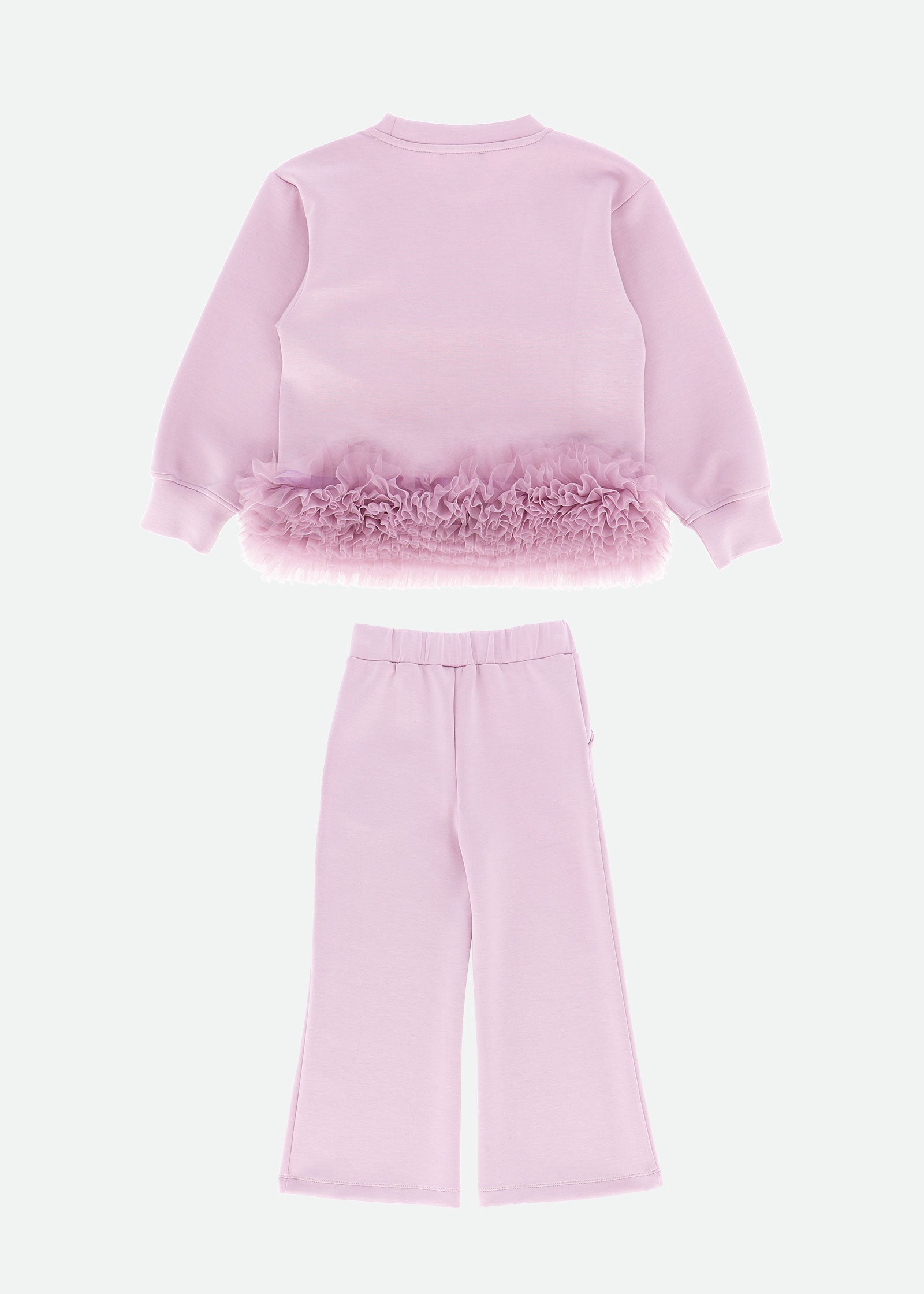 Deonne Tulle Trim Top and Jogger Set Lilac