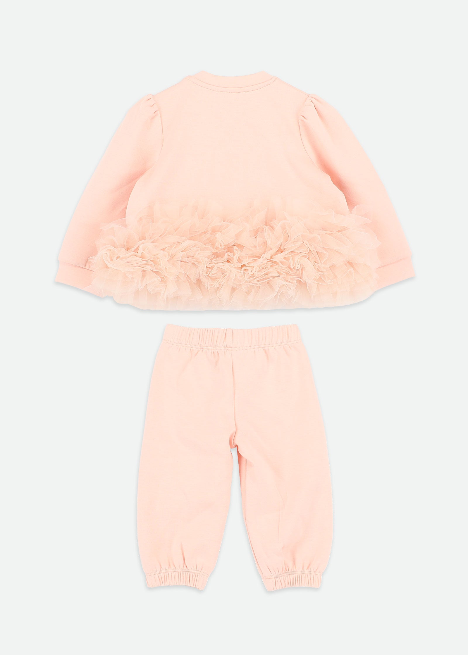 Deonne Tulle Trim Baby Tracksuit Blush Pink