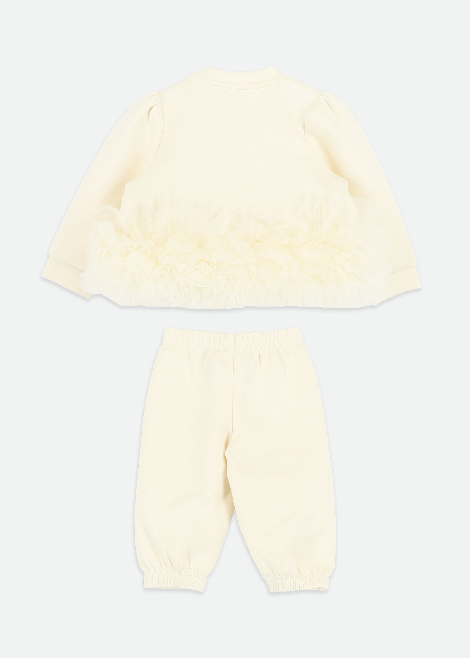 Deonne Tulle Trim Baby Tracksuit Vanilla