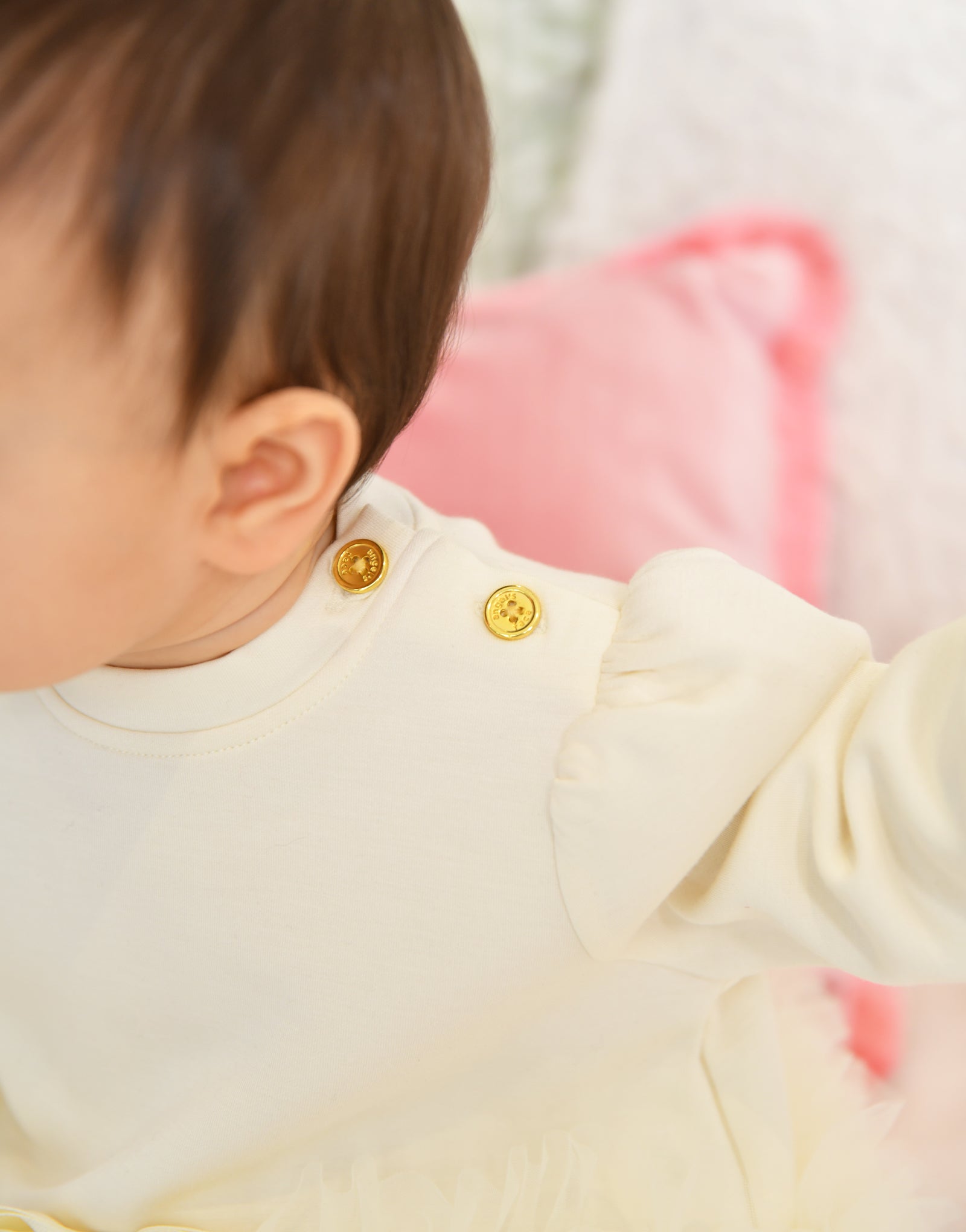 Deonne Tulle Trim Baby Tracksuit Vanilla