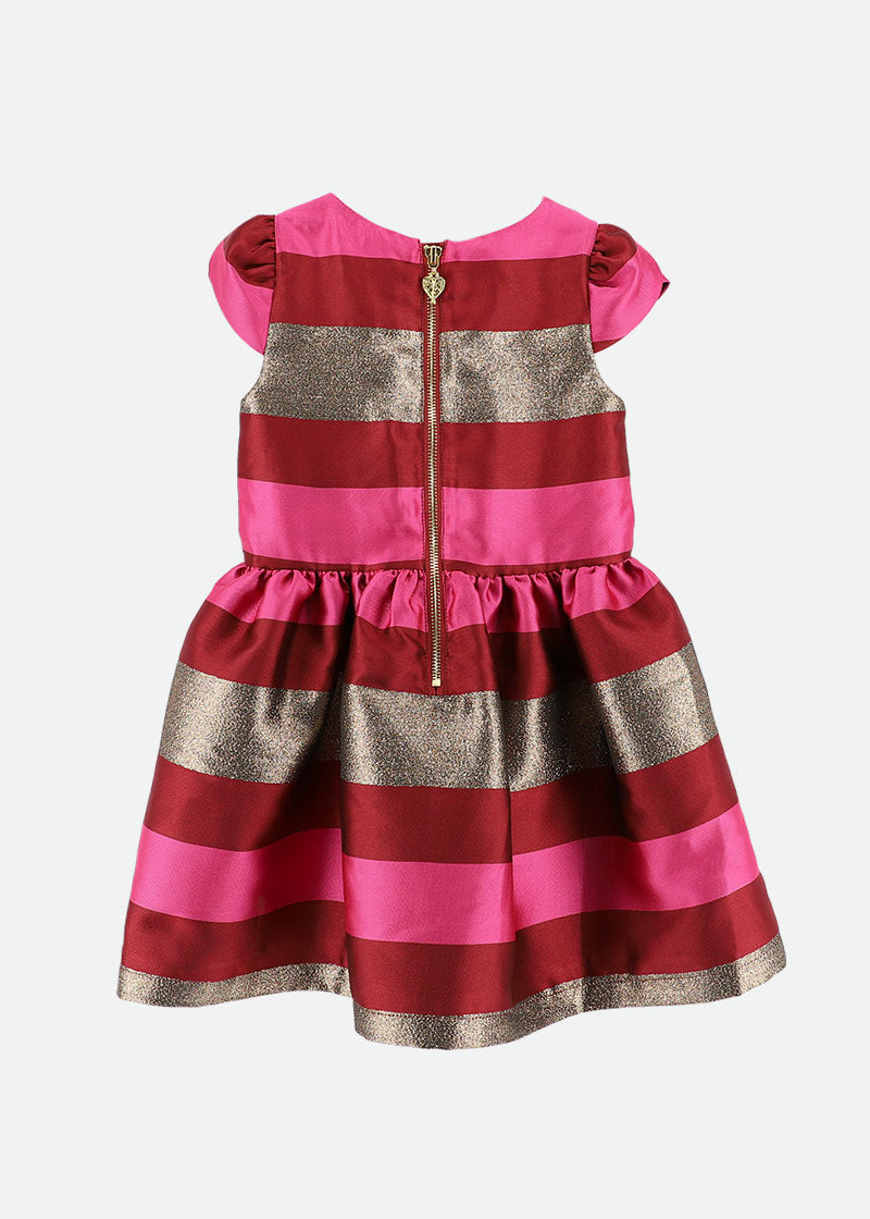 Desiree Striped Dress Tibetan Red