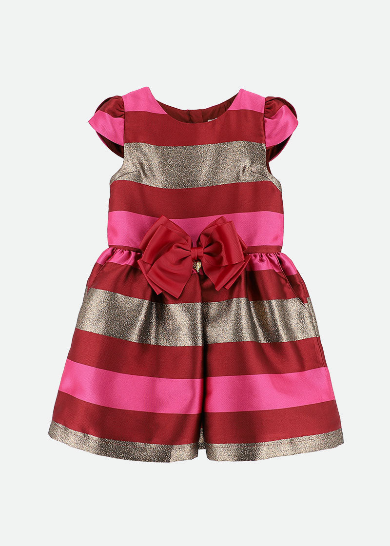 Desiree Striped Dress Tibetan Red