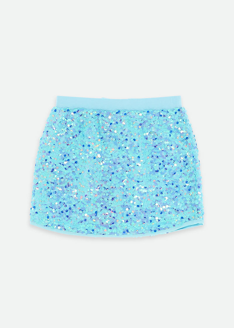 Diva Sequin Skirt Aqua