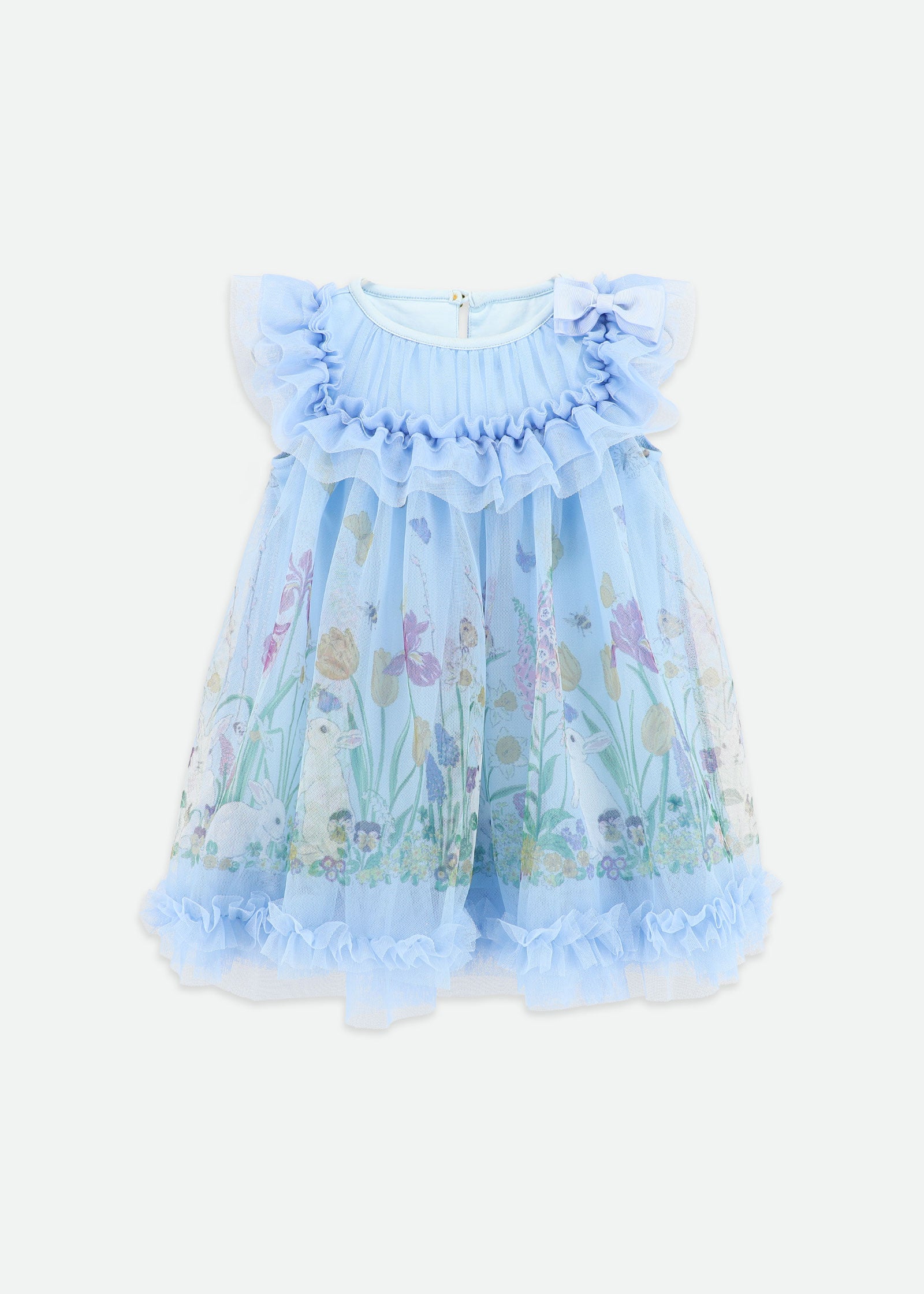 Dominique Bunny Baby Dress Pale Blue