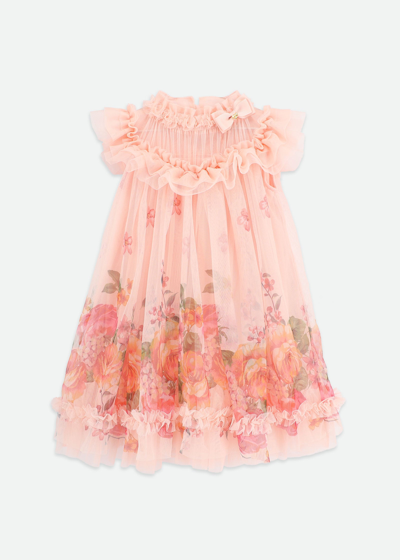 Dominique Roses Dress Peach