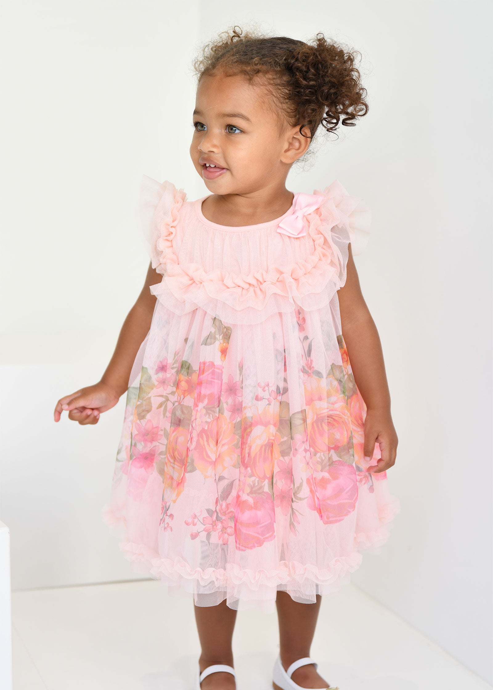 Dominique Baby Dress Peach