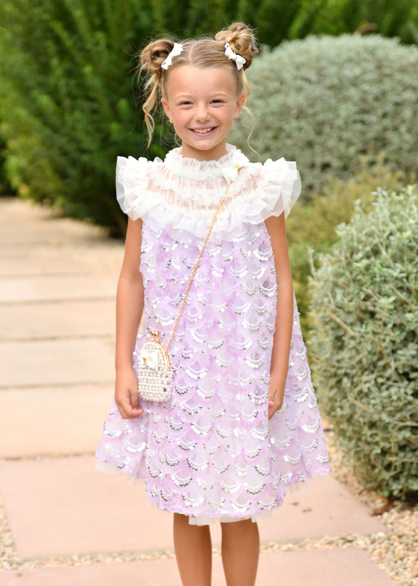 Dominique Sequin Dress Lavender