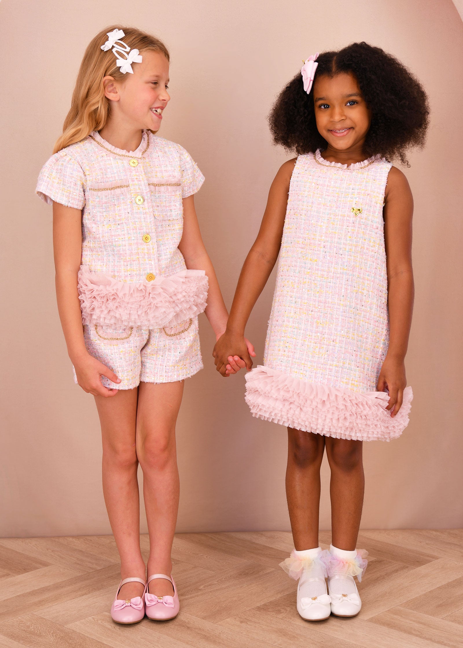 Wren Knitted Jacquard Dress Pink Mix