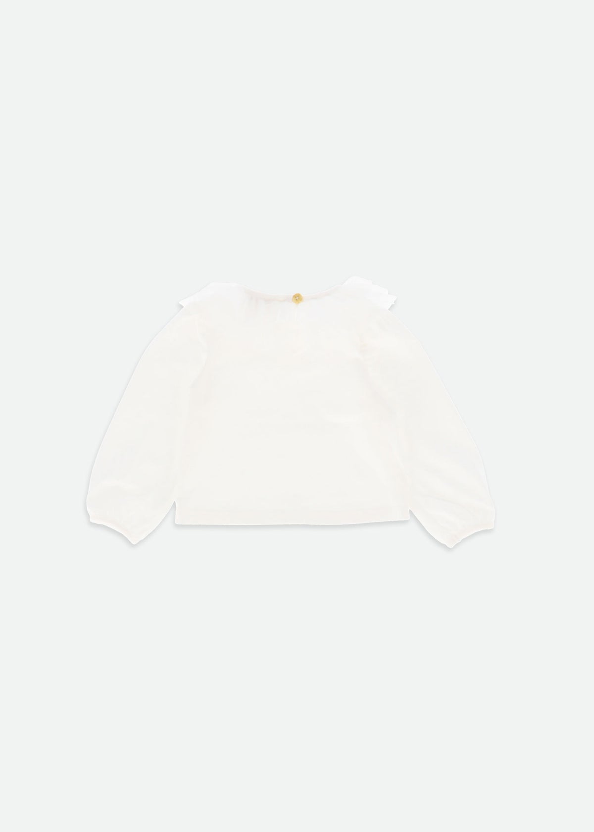 Elara Frill Collar Baby Top Snowdrop