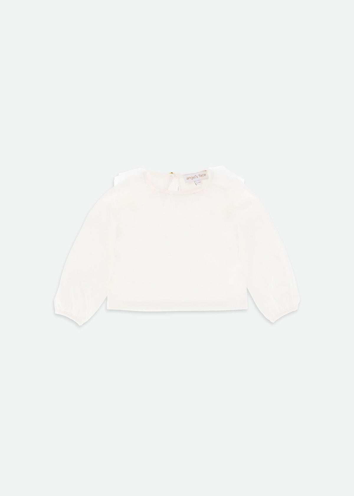 Elara Frill Collar Baby Top Snowdrop