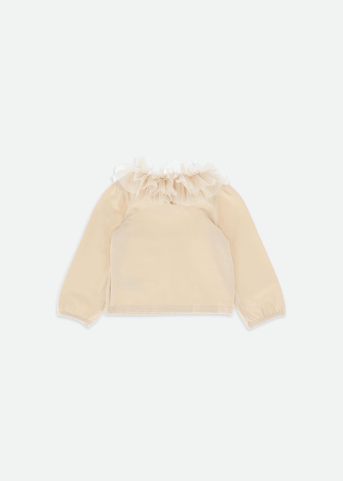 Elara Frill Collar Baby Top Biscuit