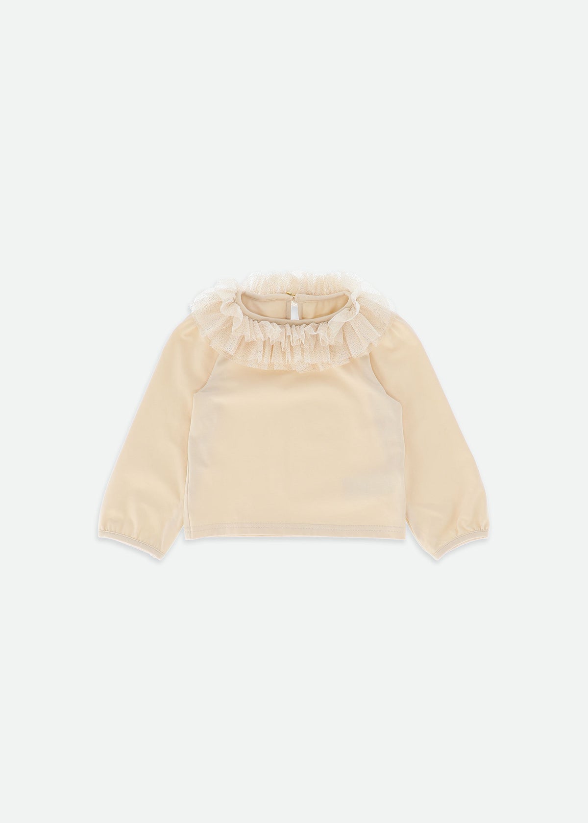 Elara Frill Collar Baby Top Biscuit