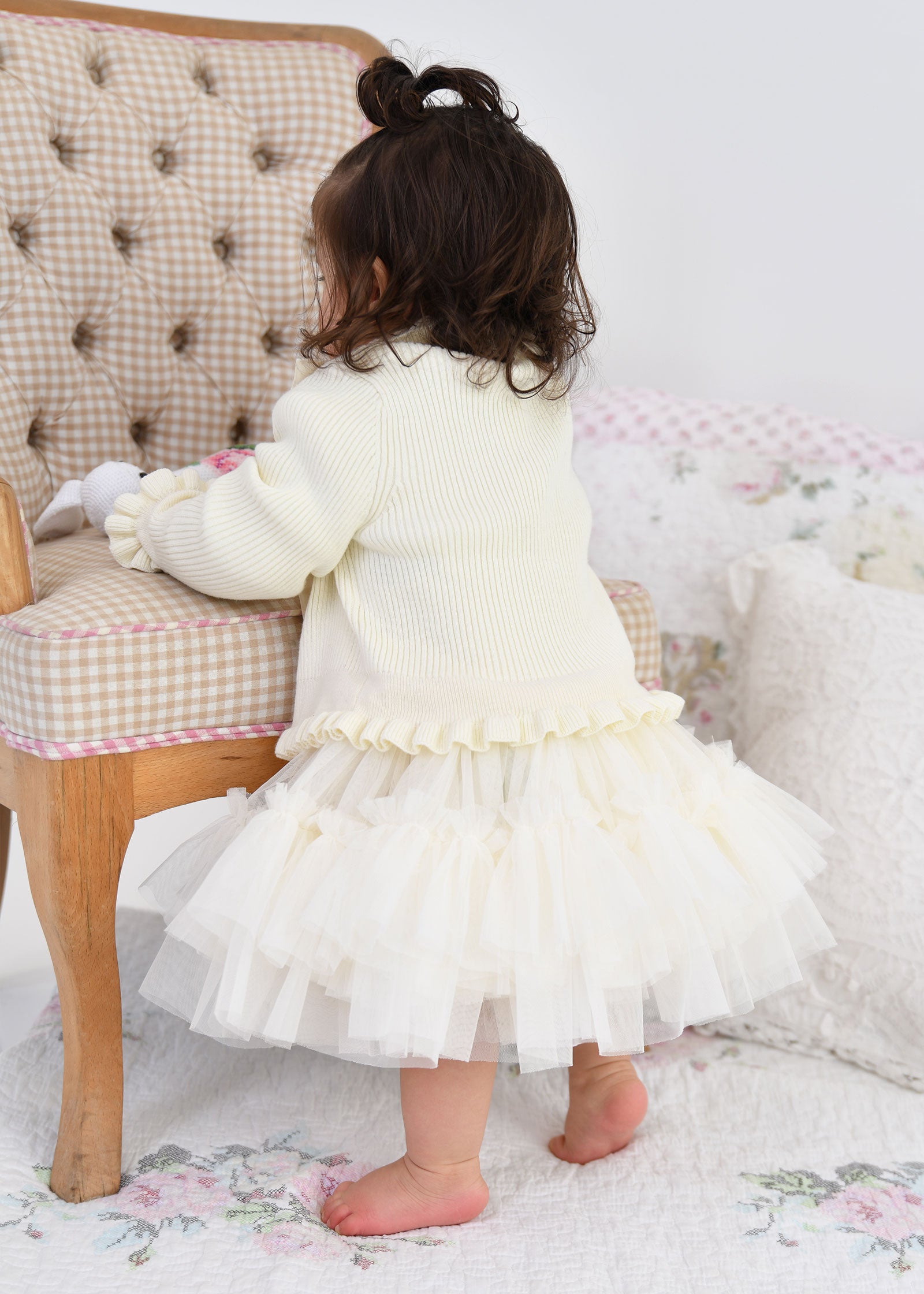 Elin Baby Tulle Dress Vanilla