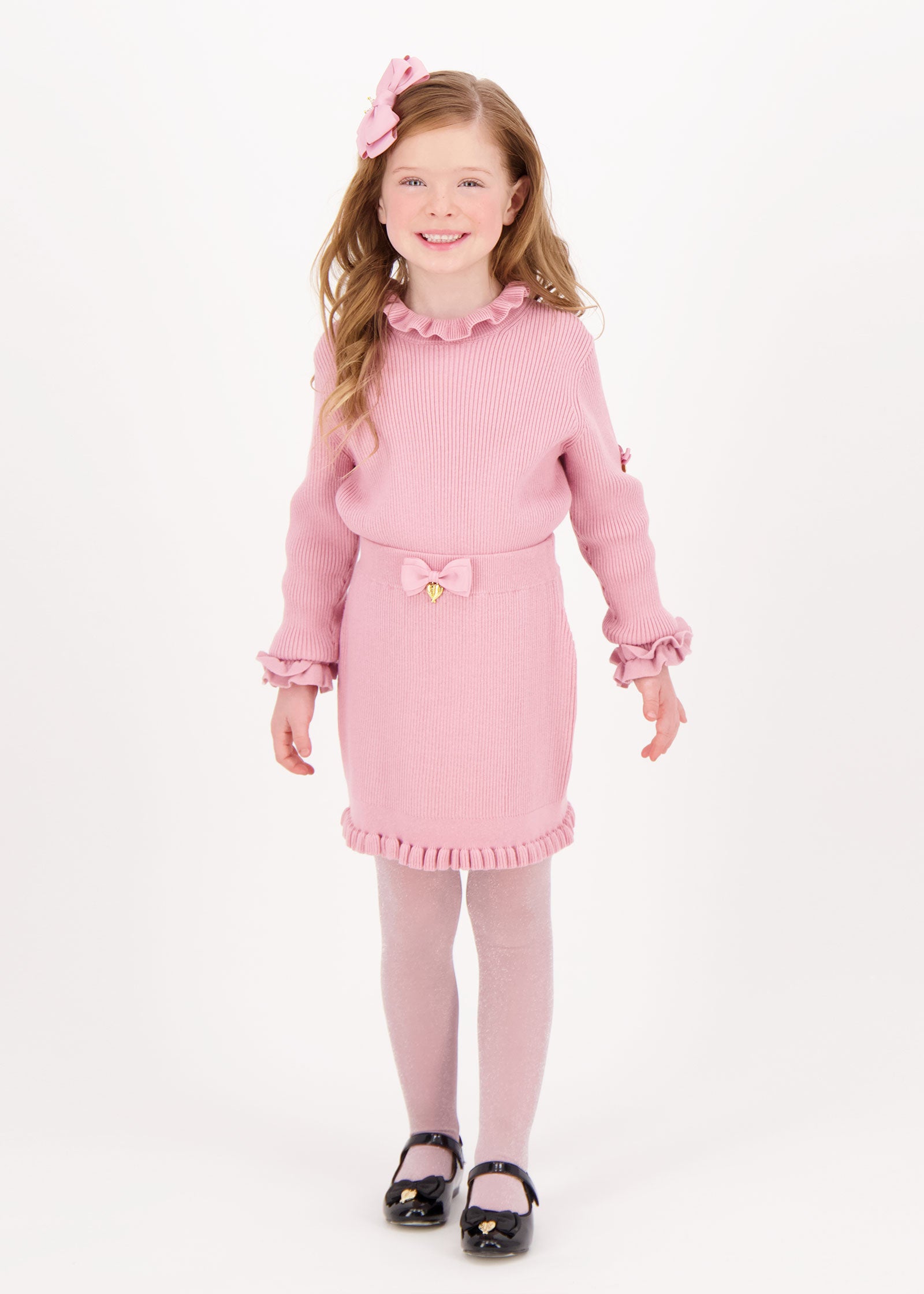 Elma Ribbed Jumper Tea Rose