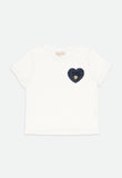 Elspeth Heart Tee Snowdrop