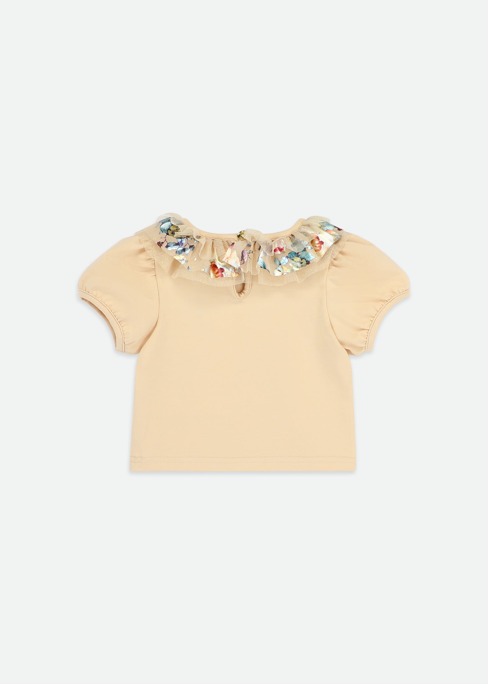 Enid Foil Print Collar Baby Top Gold