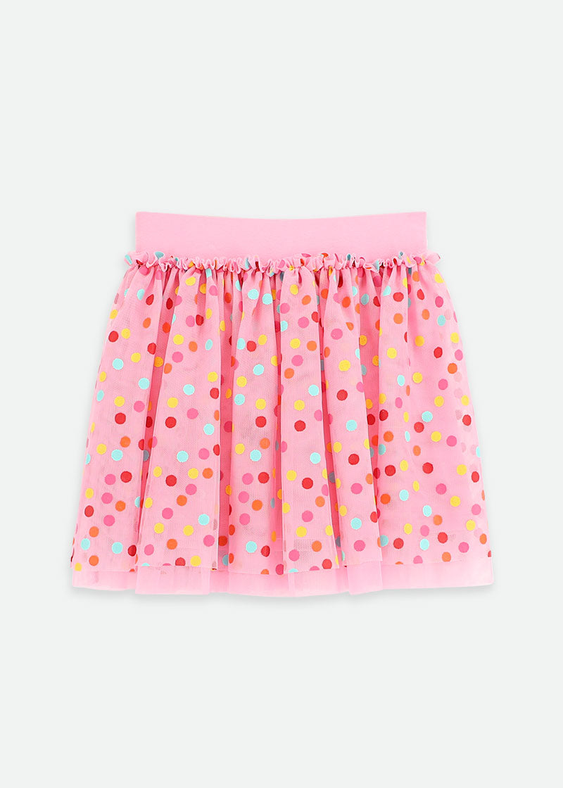 Erika Multi Spotted Skirt Rose