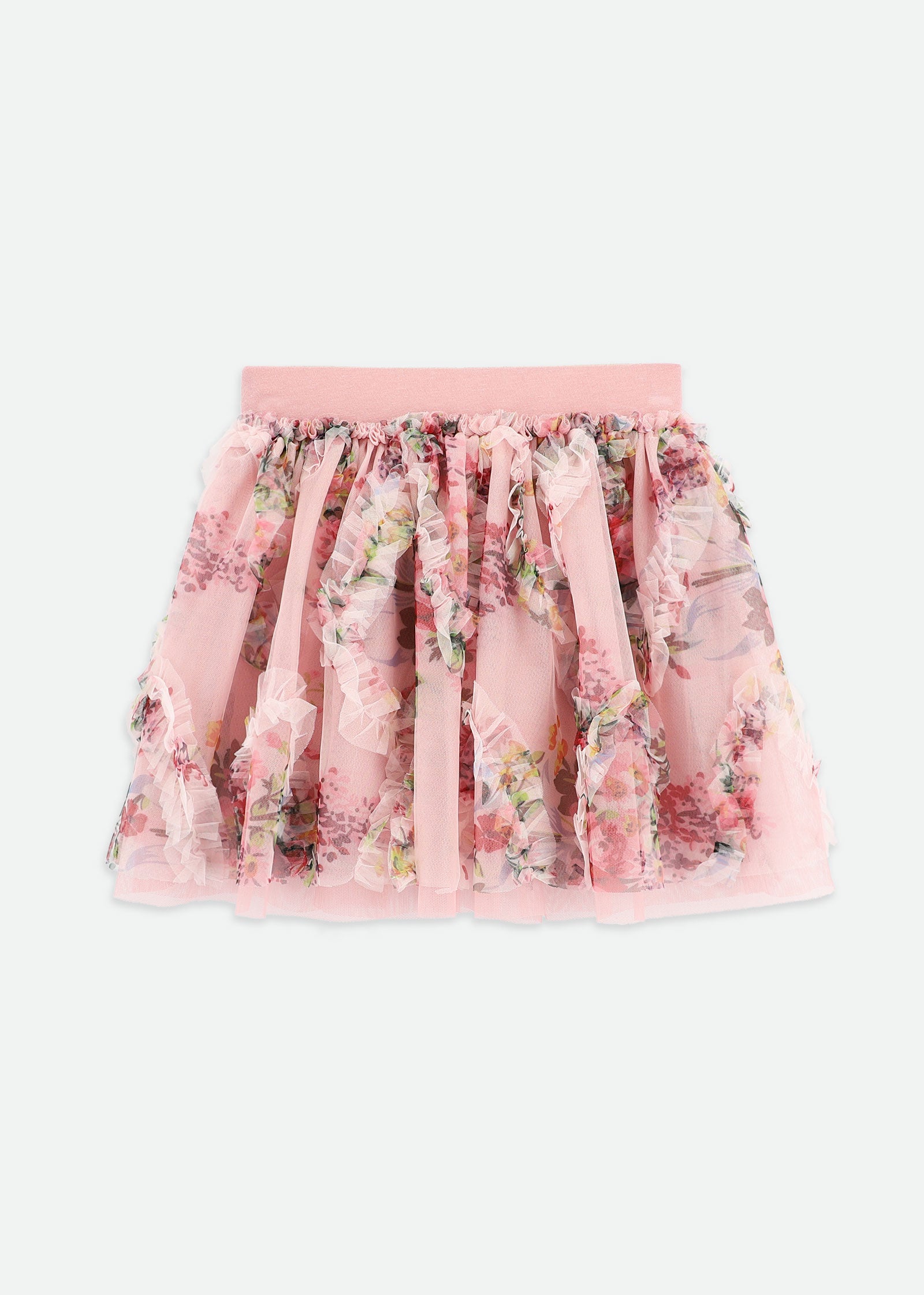 Erika Floral Tulle Skirt Tea Rose