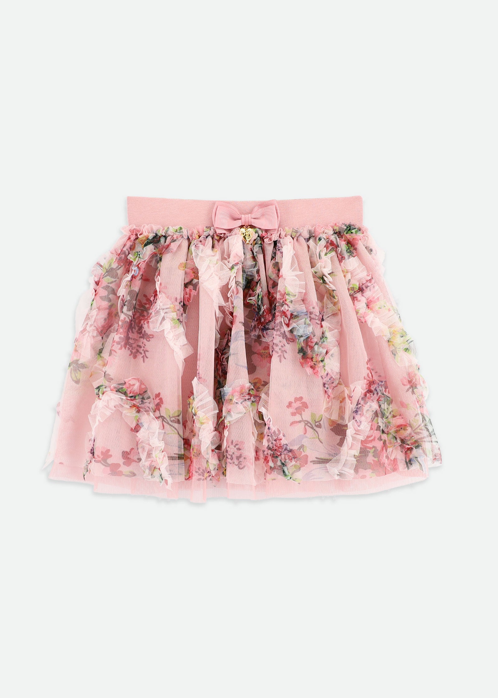 Erika Floral Tulle Skirt Tea Rose