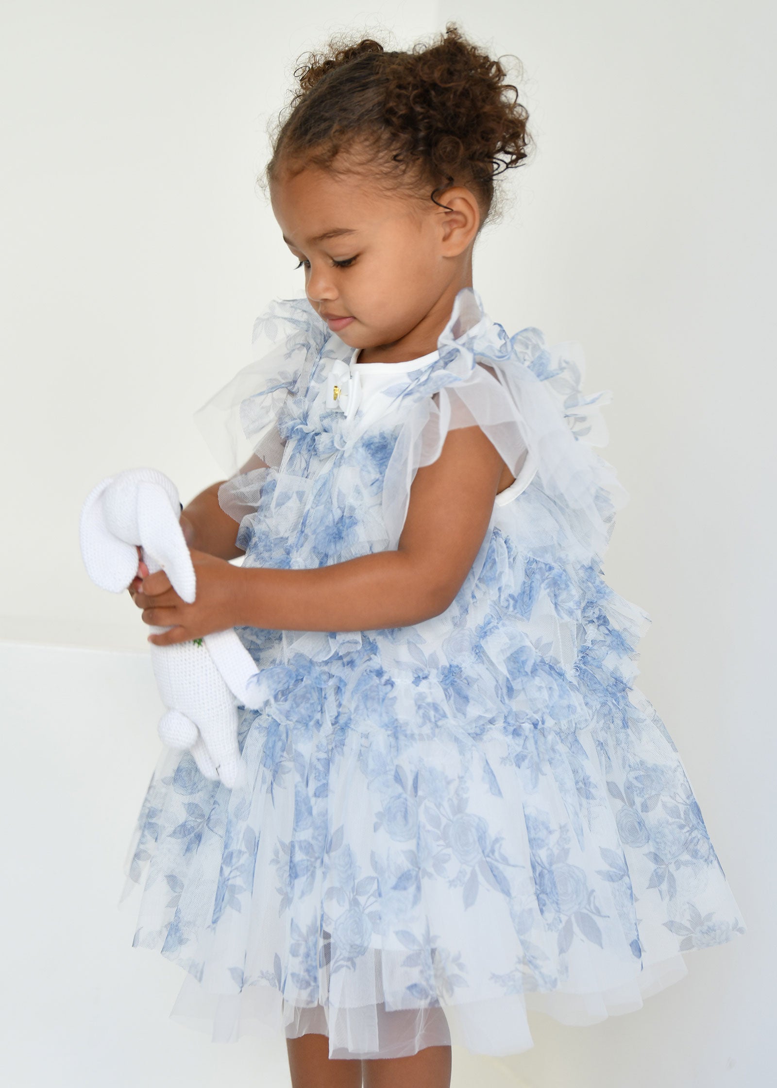 Etta Tulle Baby Dress Snowdrop Blue