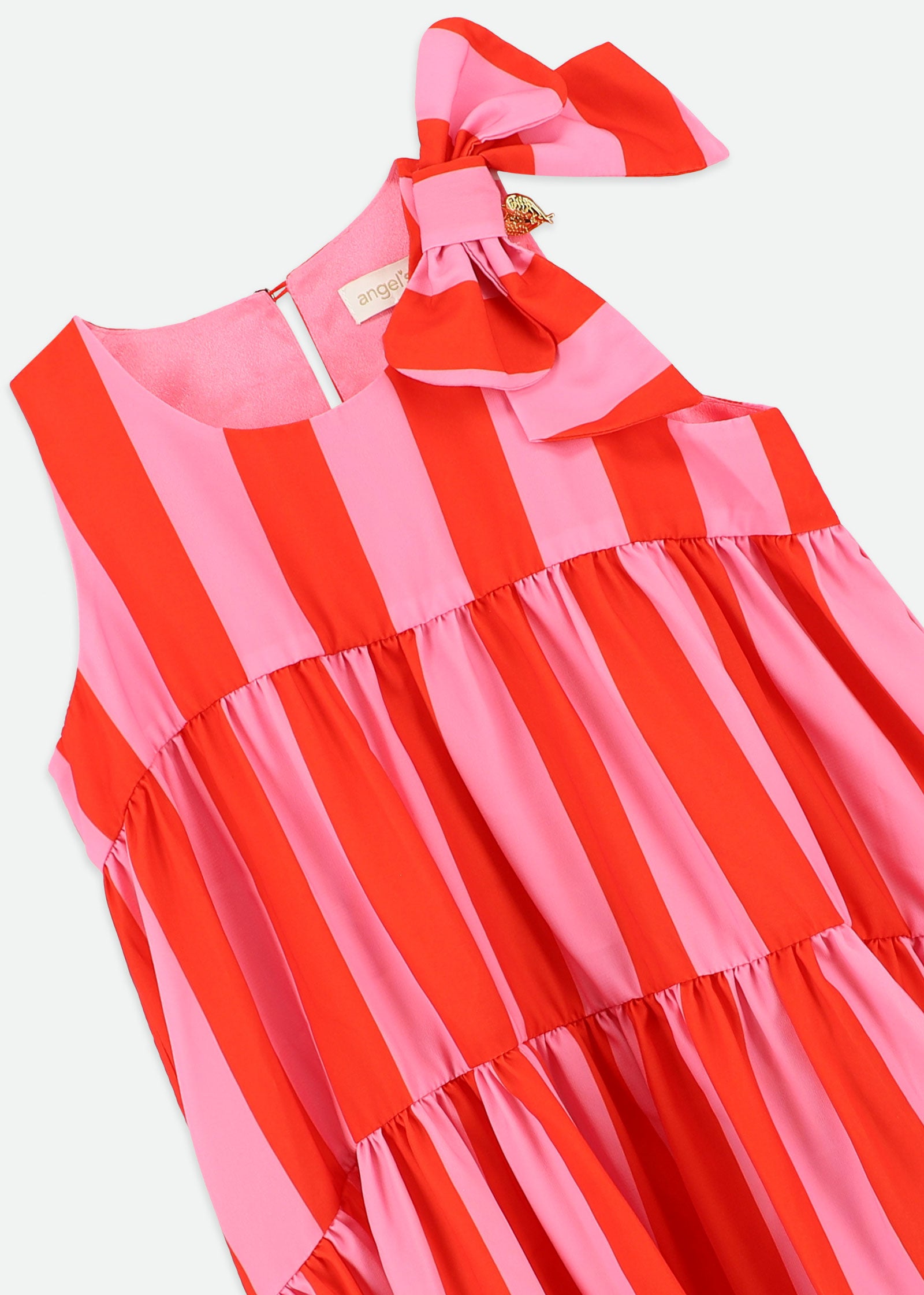 Fallon Striped Dress Pink/Red