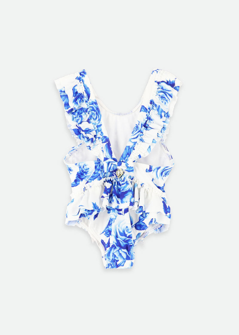 Faro Blue Flower Swimsuit Snowdrop