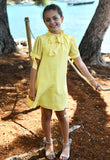 Fernie Bow Trim Dress Sherbert Yellow