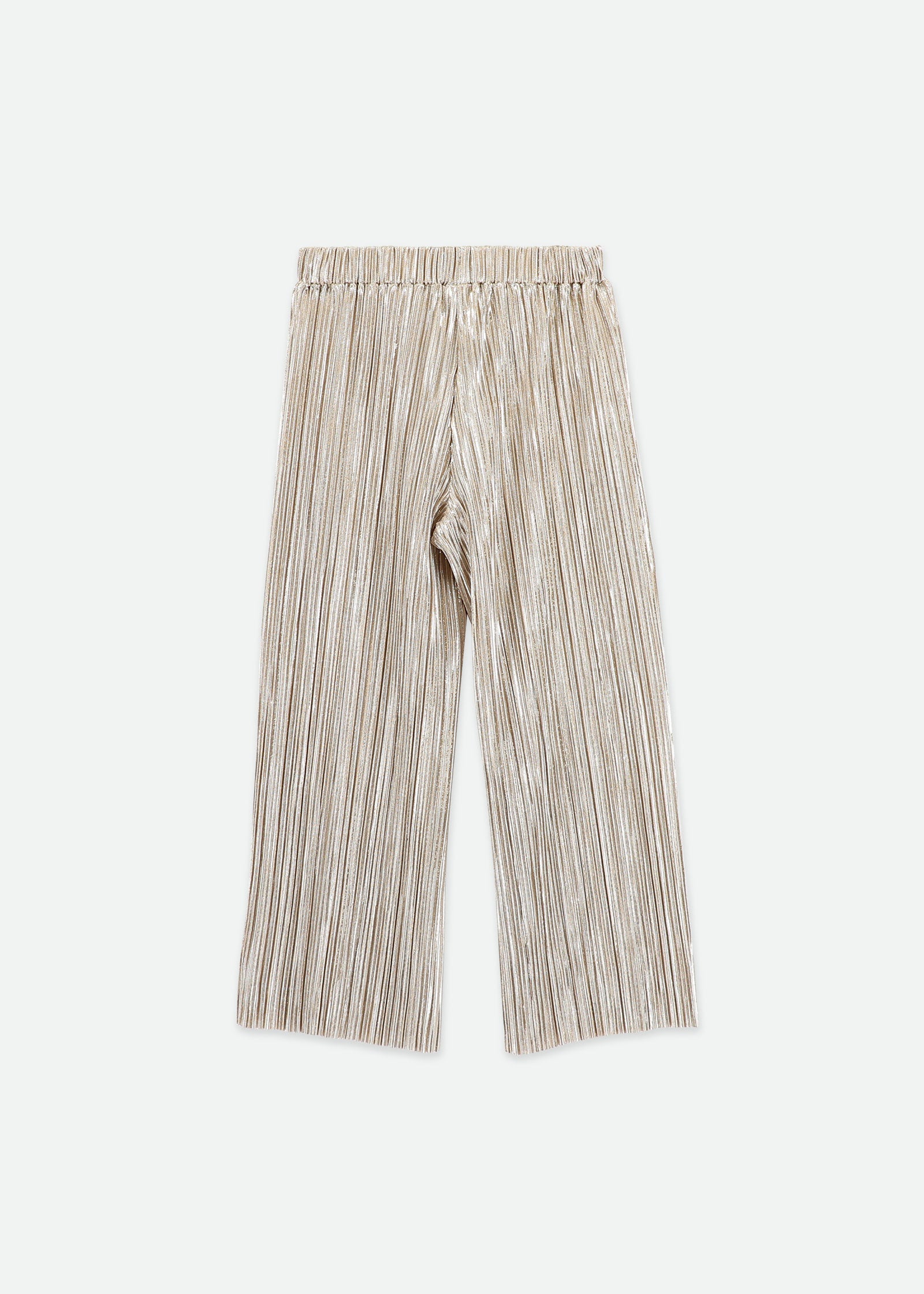 Fortuna Metallic Pleated Trouser Champagne