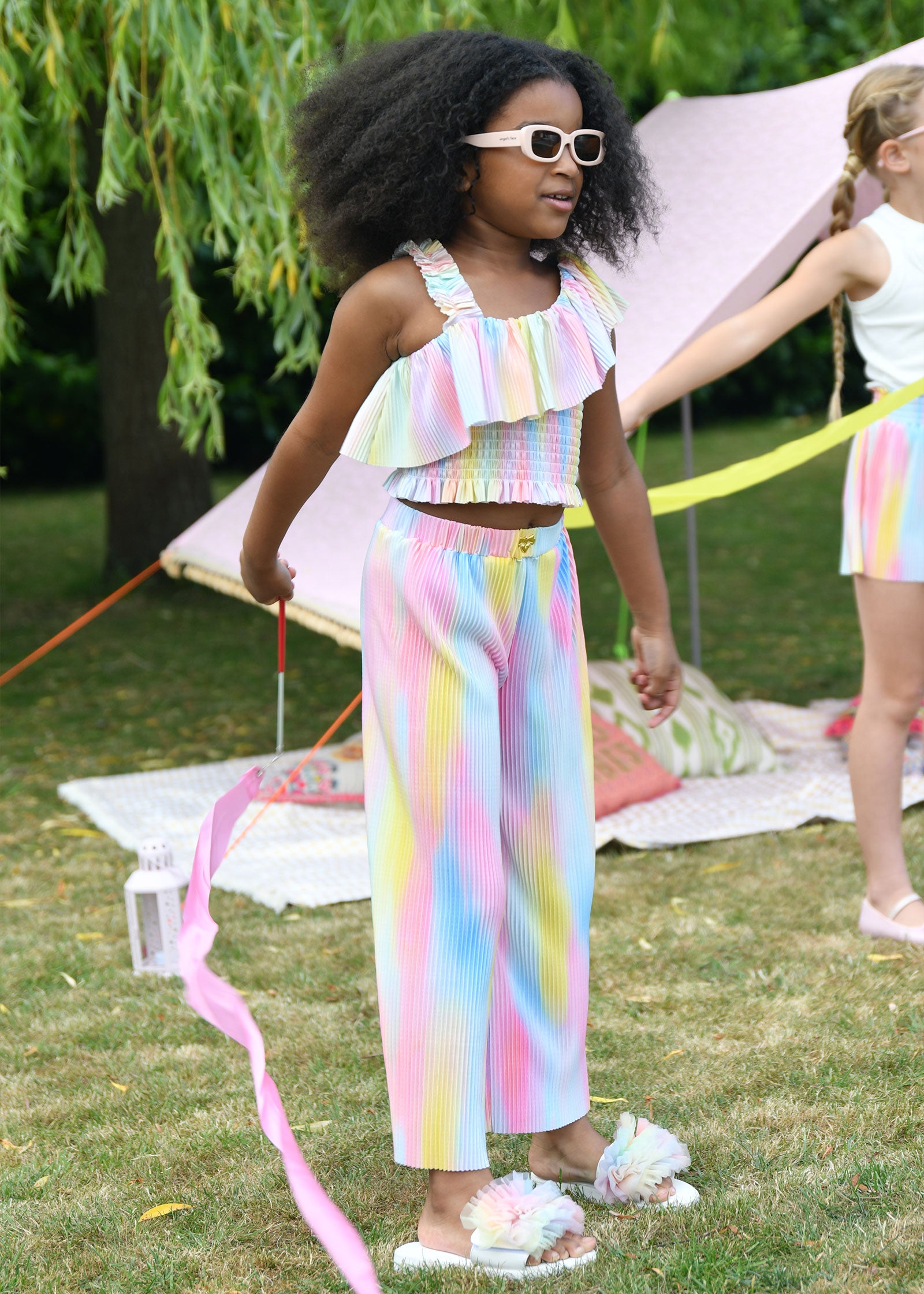 Fortuna Rainbow Pleated Trouser Multi