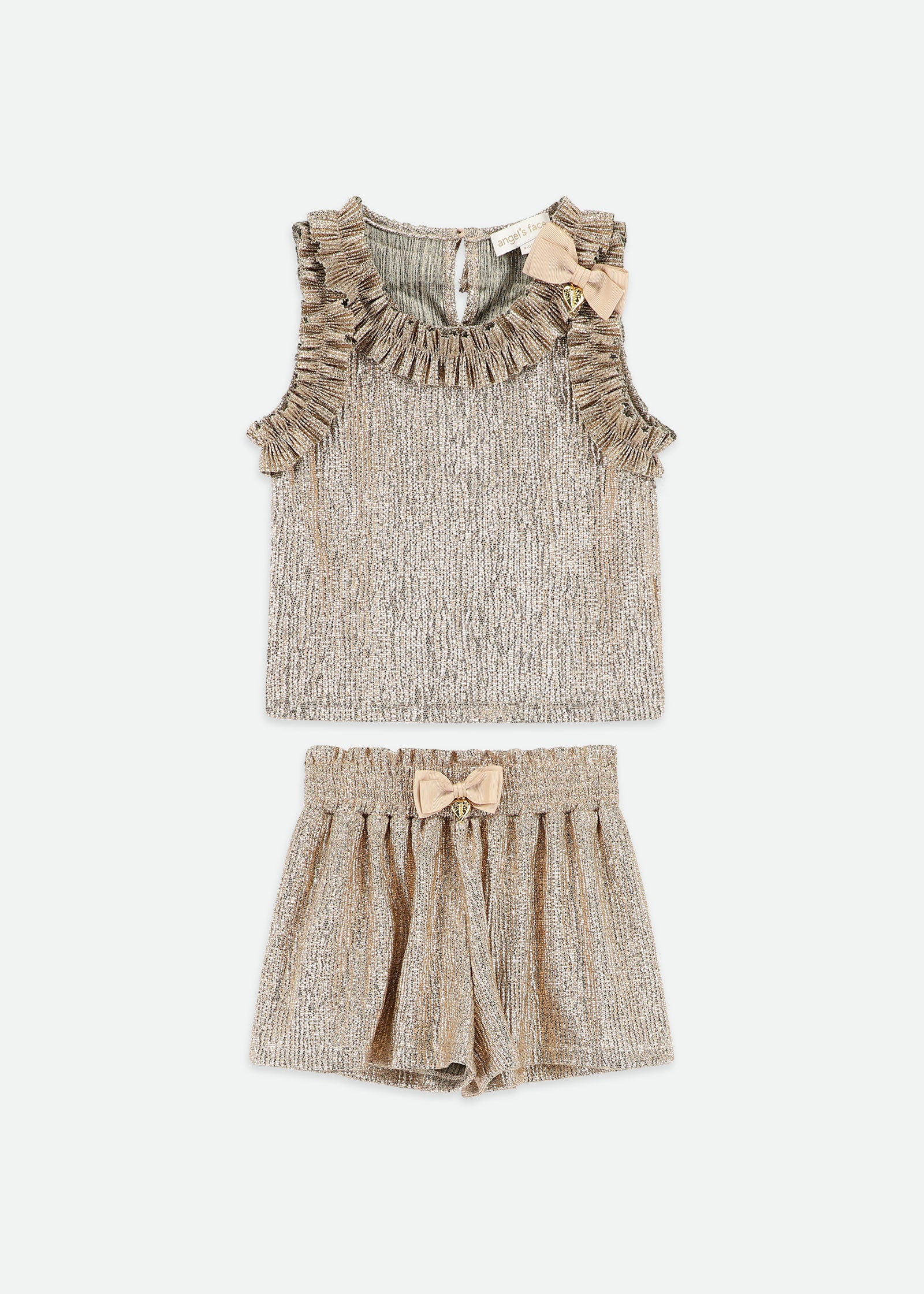 Fortunate Top and Shorts Set Gold