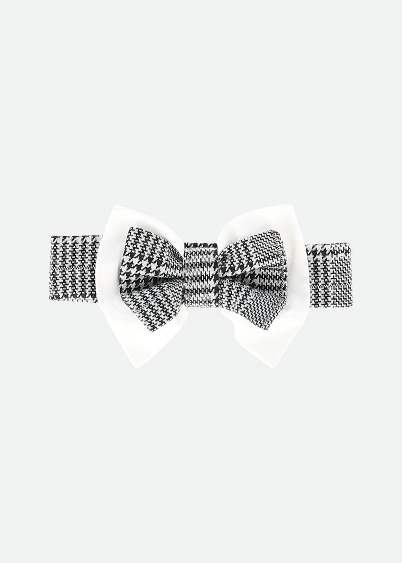 Francis Checked Baby Headband Grey