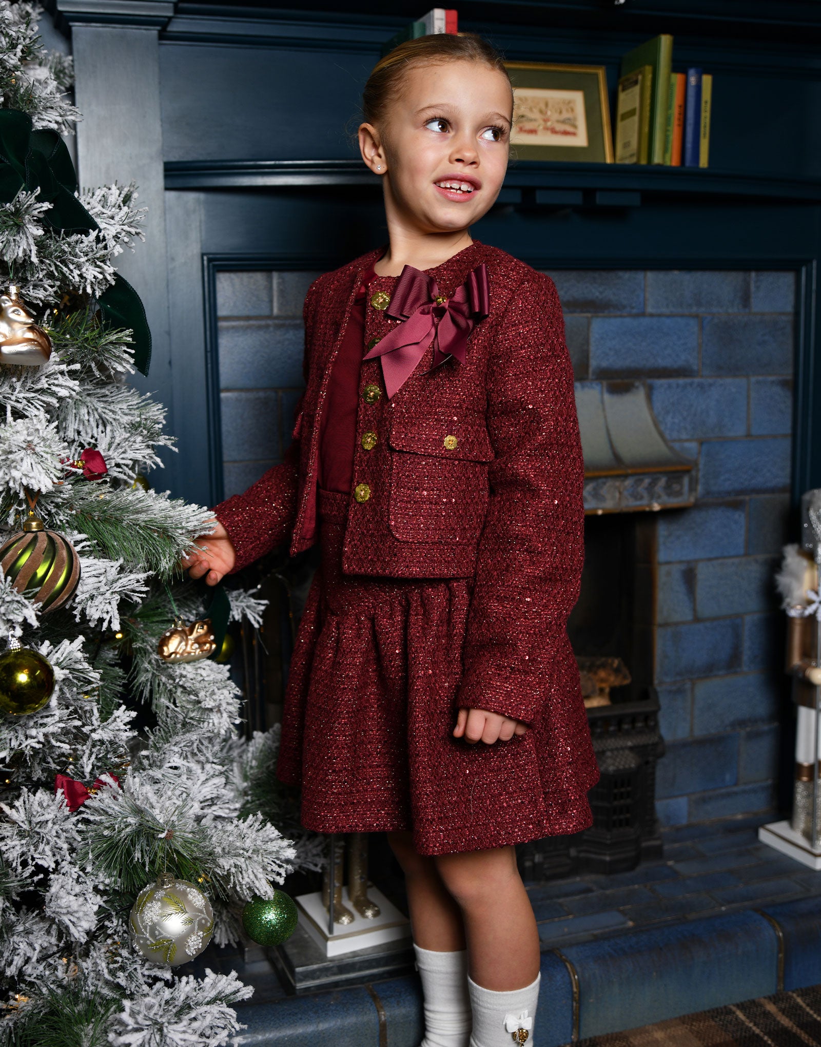 Frankie Tweed Skirt Port