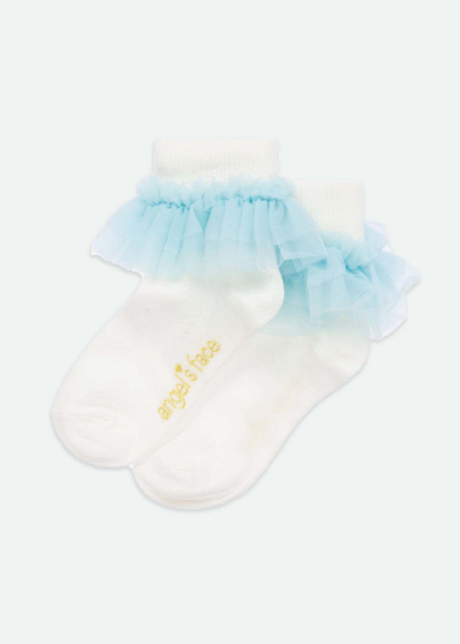 Frilly Socks Snowdrop Aqua