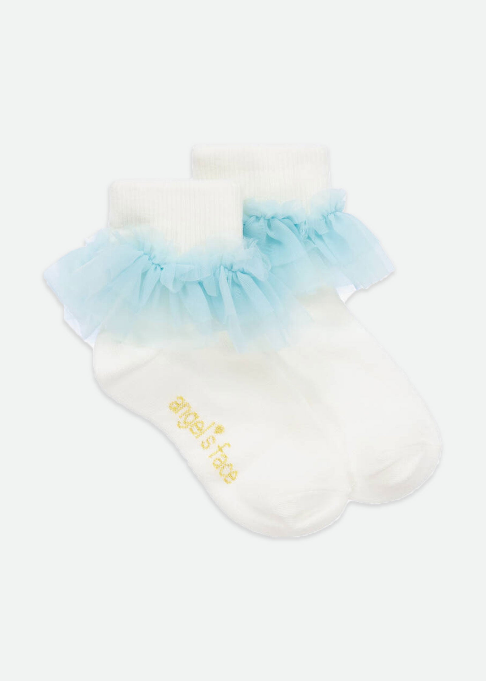 Frilly Socks Snowdrop Aqua