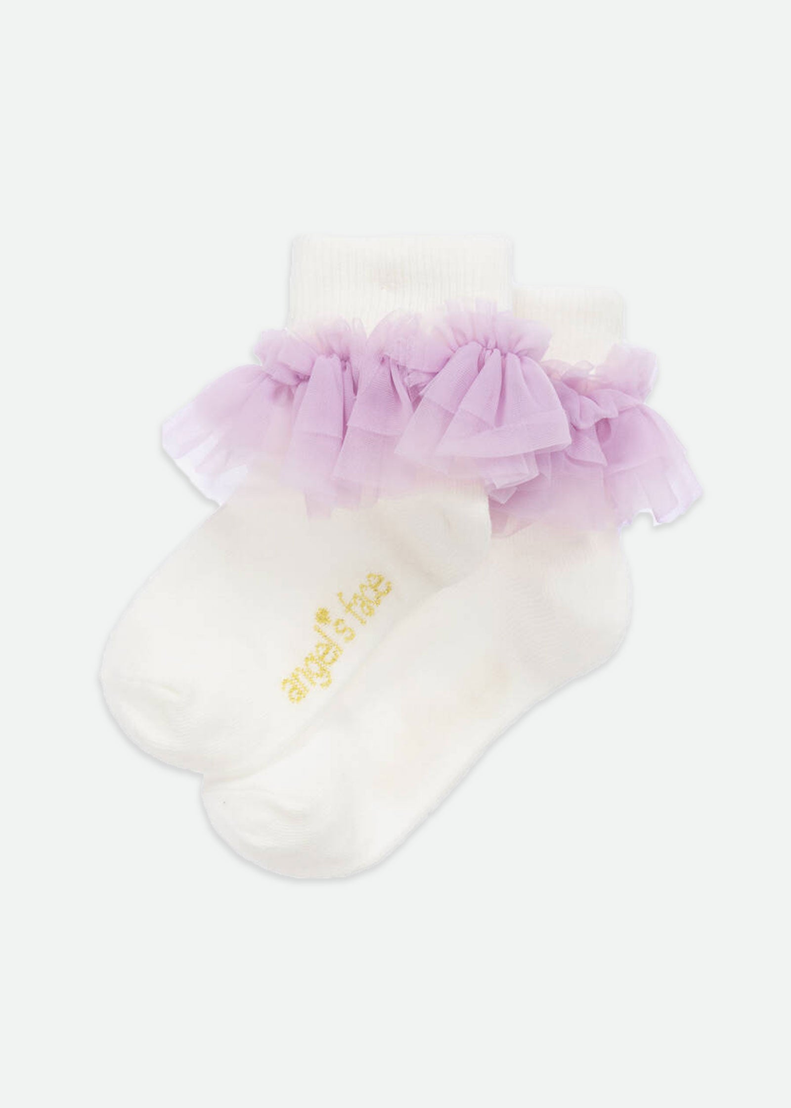 Frilly Socks Snowdrop Lilac