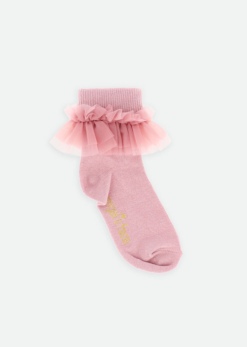 Frilly Socks Tea Rose