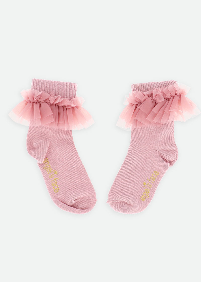 Frilly Socks Tea Rose