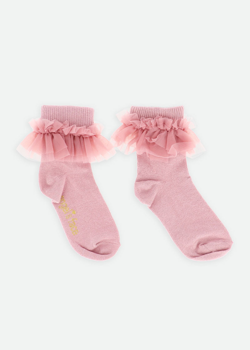 Frilly Socks Tea Rose