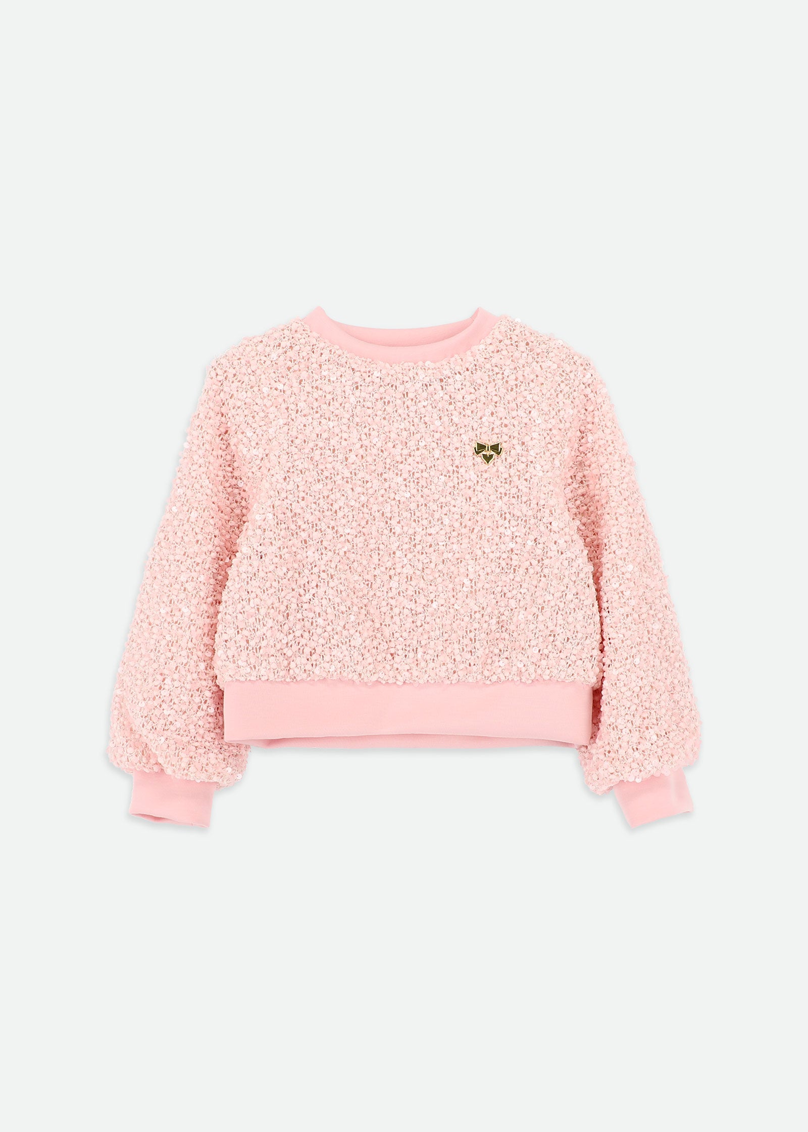 Genevieve Boucle Sequin Top Pink