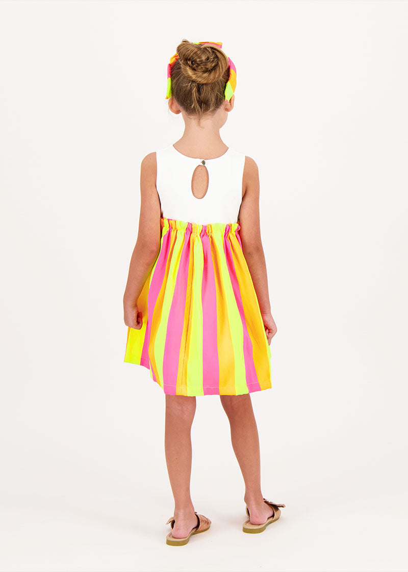 Genius Striped Dress Neon Multi