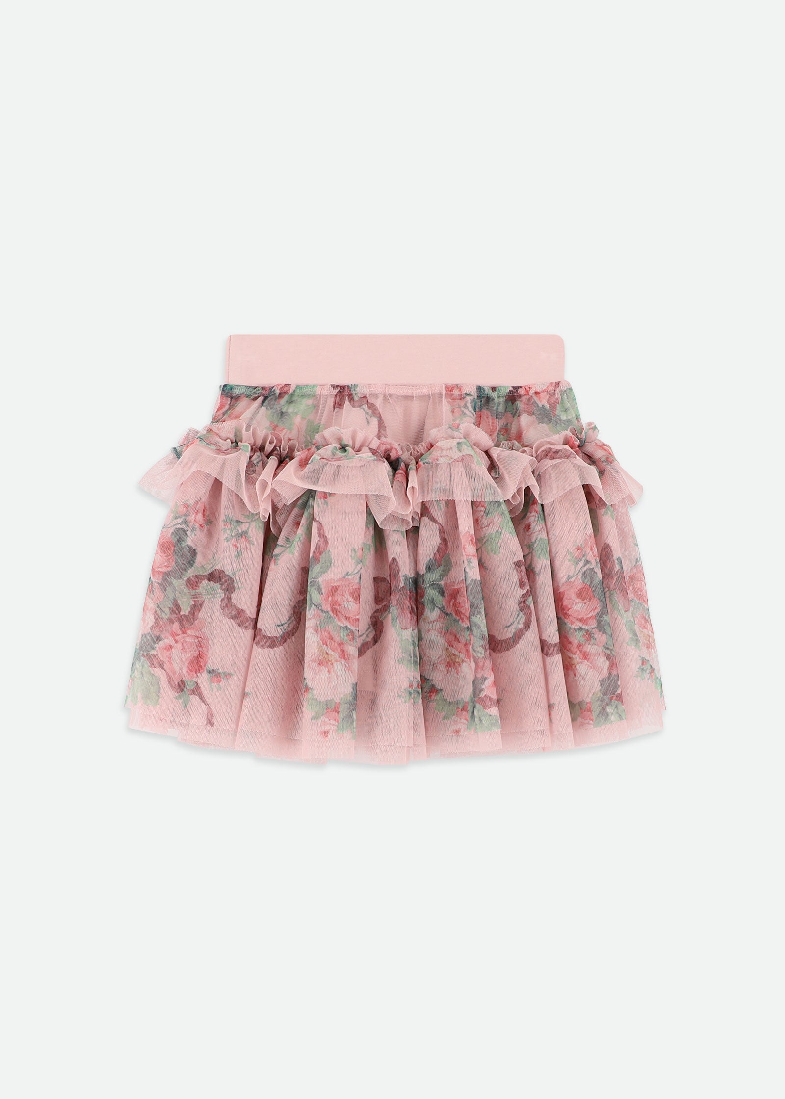 Georgian Ribbon And Roses Skirt Vintage Rose