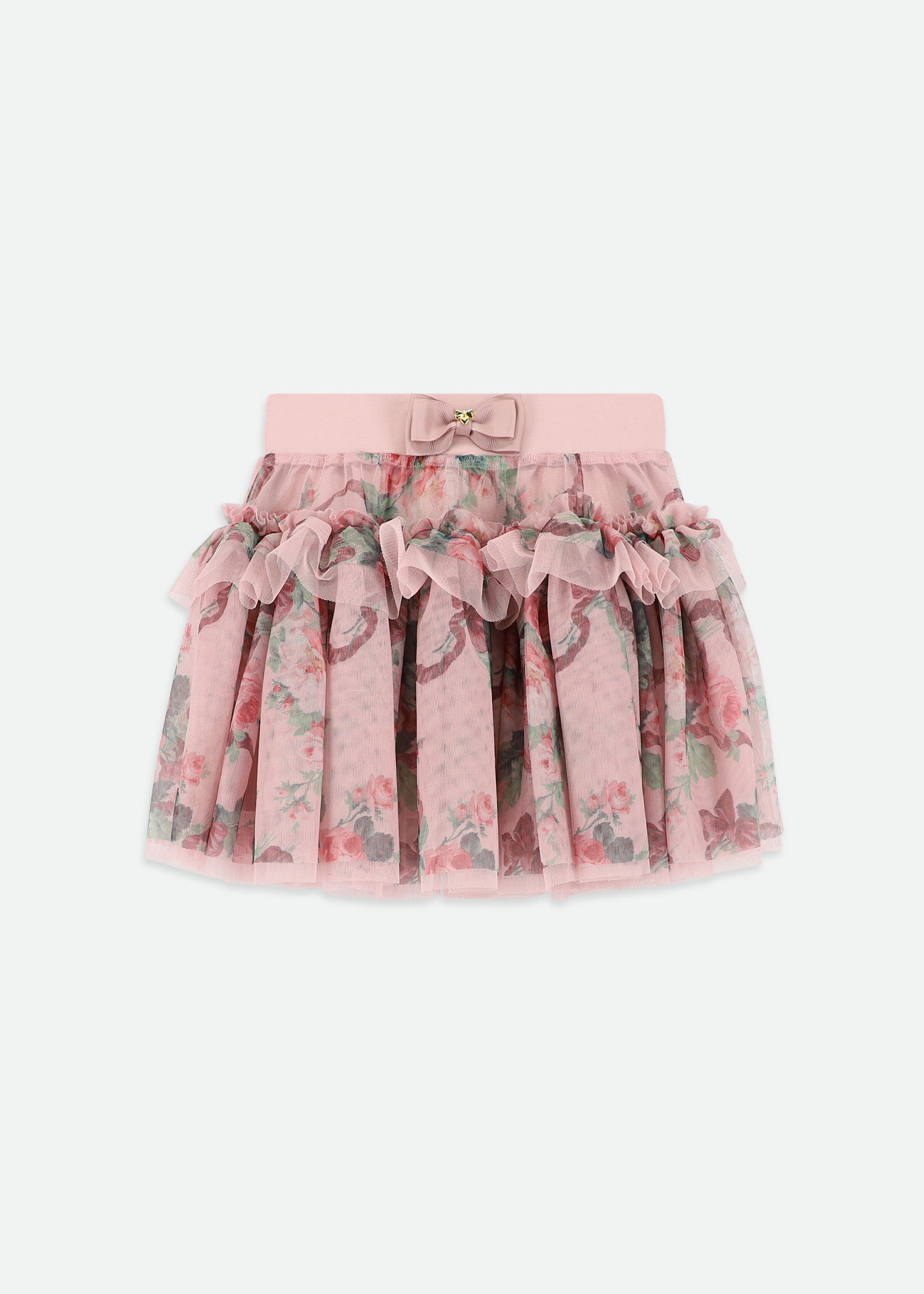 Georgian Ribbon And Roses Skirt Vintage Rose