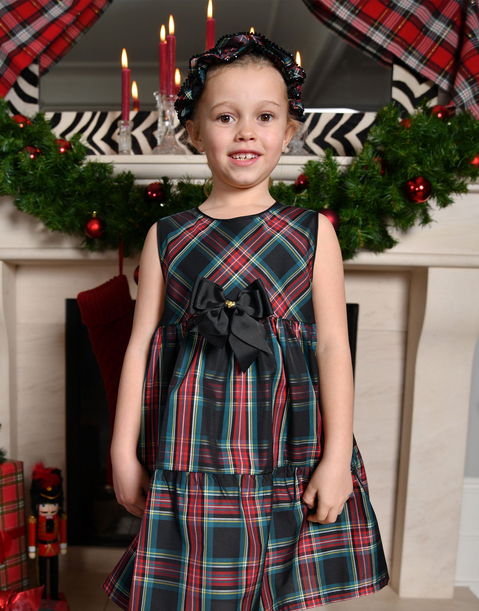 Georgie Tartan Dress Black