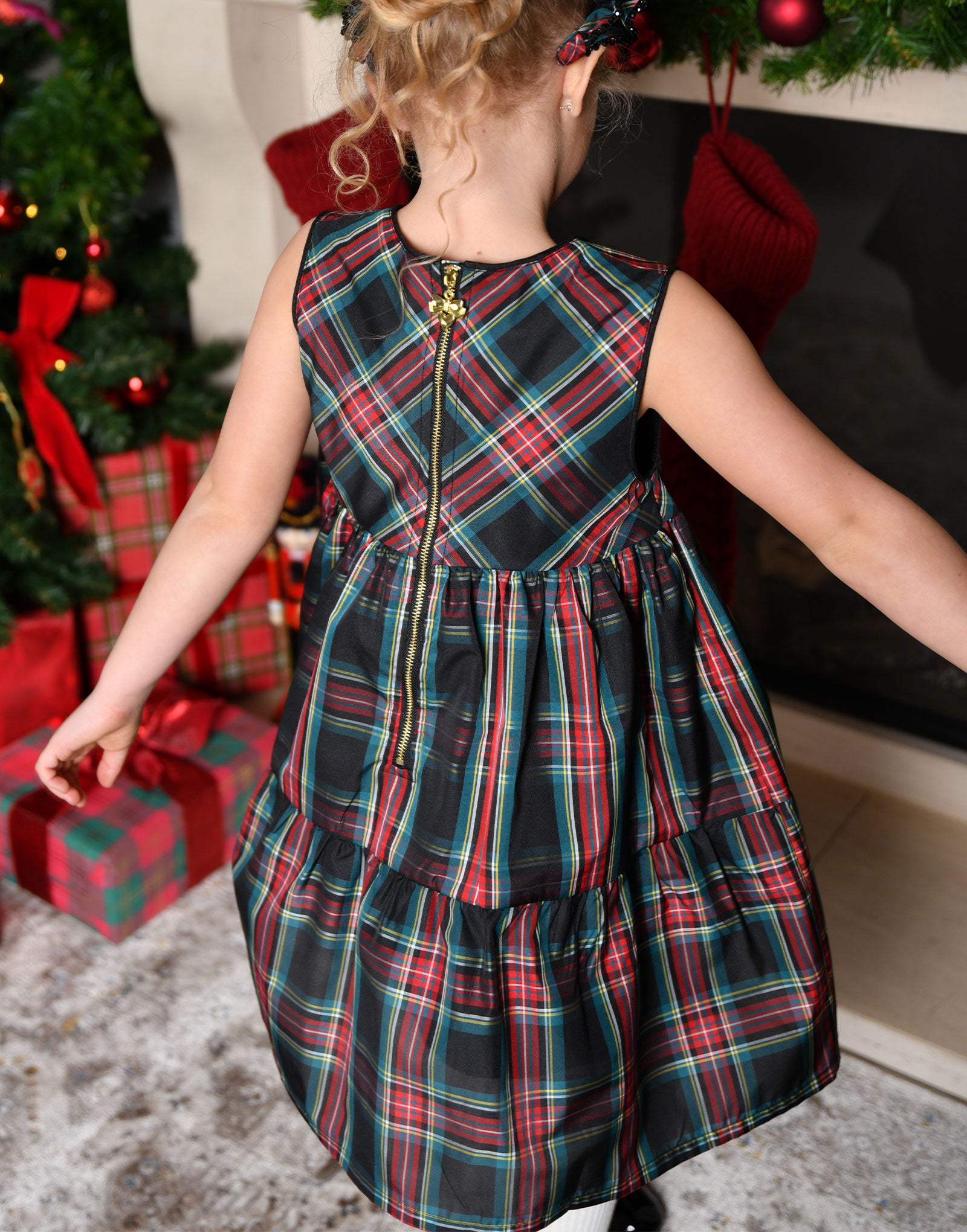 Georgie Tartan Dress Black