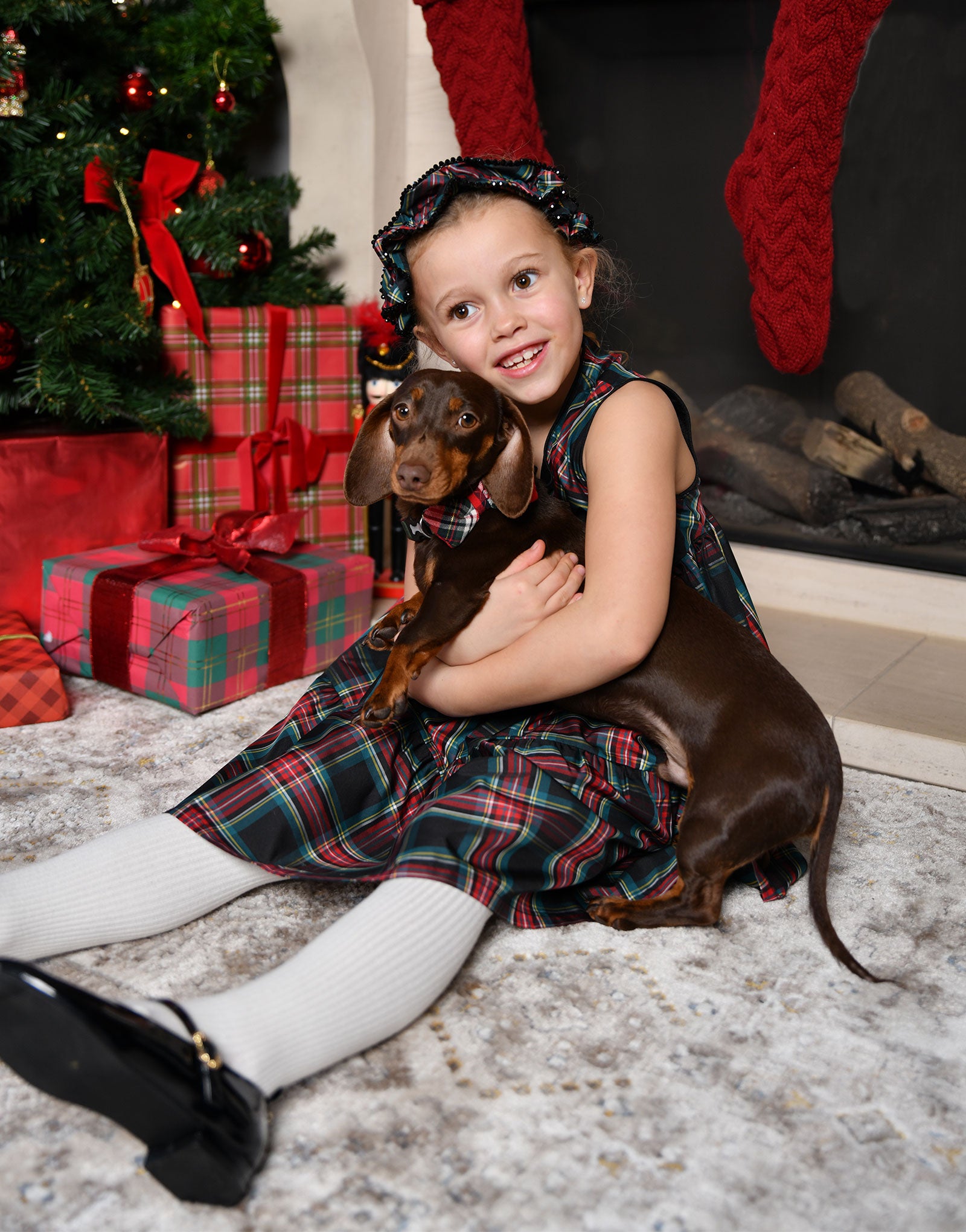 Georgie Tartan Dress Black
